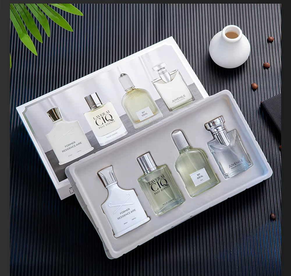 Brand Perfume Men Cologne 100Ml Gift Box 4PCS Set Profumo Uomo Lasting Fragrance Spray Floral Scent Pheromone Parfums Homme