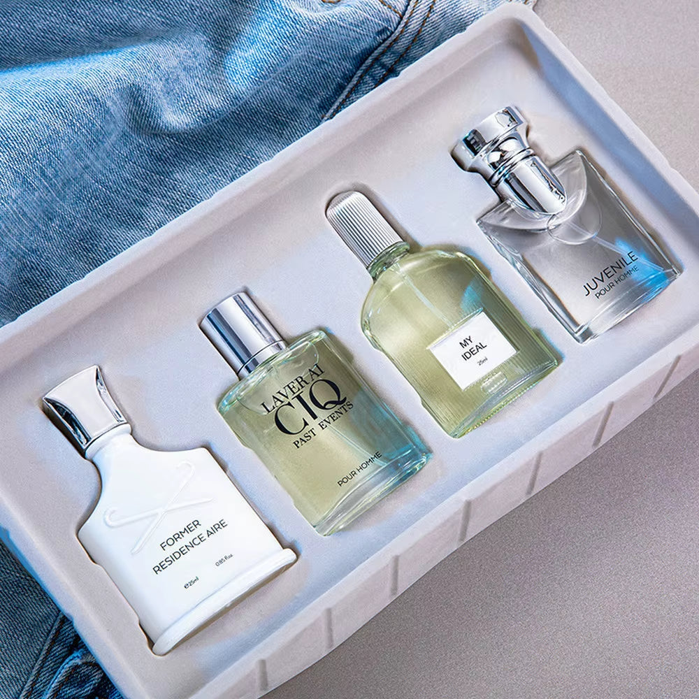 Brand Perfume Men Cologne 100Ml Gift Box 4PCS Set Profumo Uomo Lasting Fragrance Spray Floral Scent Pheromone Parfums Homme